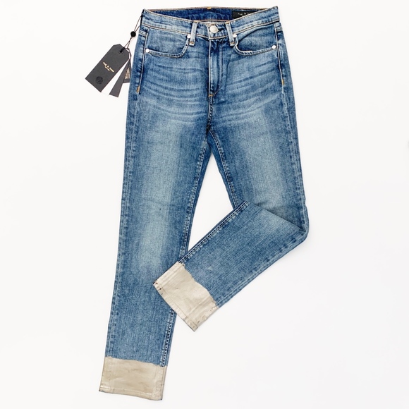 Rag & Bone NWT Cigarette w/ Gold Hem Jeans - Picture 2 of 8